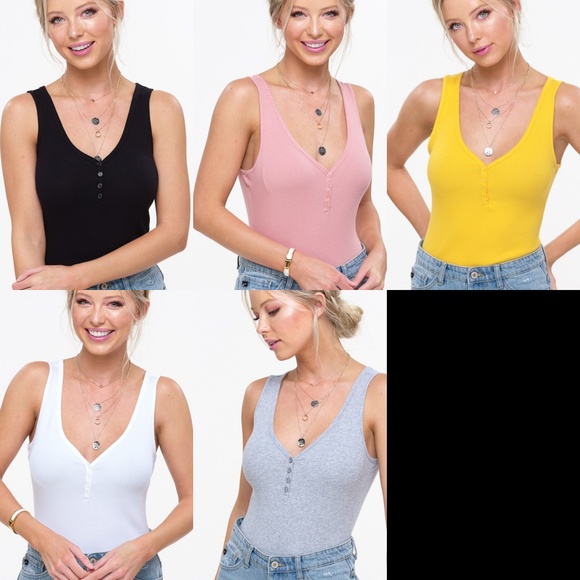 SOLD OUT / Yellow Basic Bodysuit - Picture 6 of 6